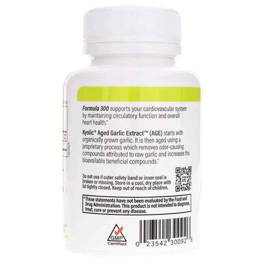 Kyolic Formula 300 Cardiovascular Health Vegan, KYO